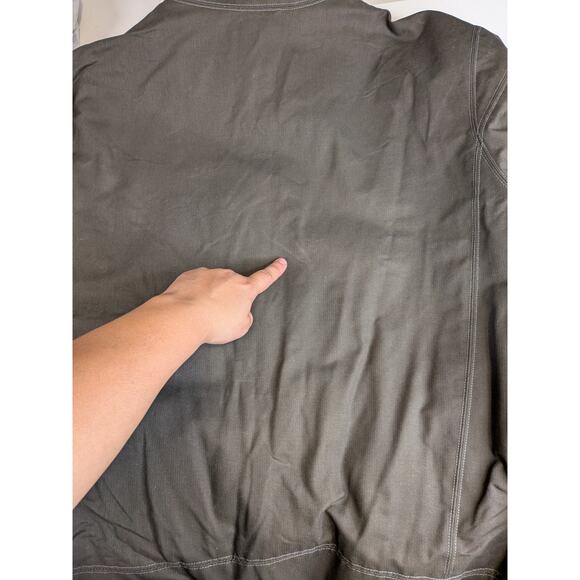 Kuhl Burr Vintage Patina Dye Canvas Jacket Mens Size XL Olive Green Jacket Coat - Picture 13 of 13